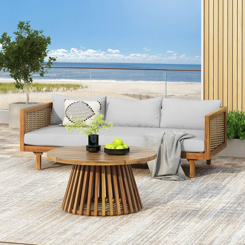 Merax 3-seater Daybed and Coffee Table Outdoor Seating Set