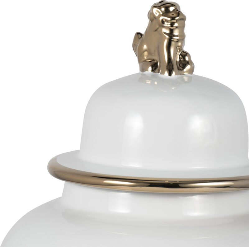 24" Lion Head Temple Jar image number 3