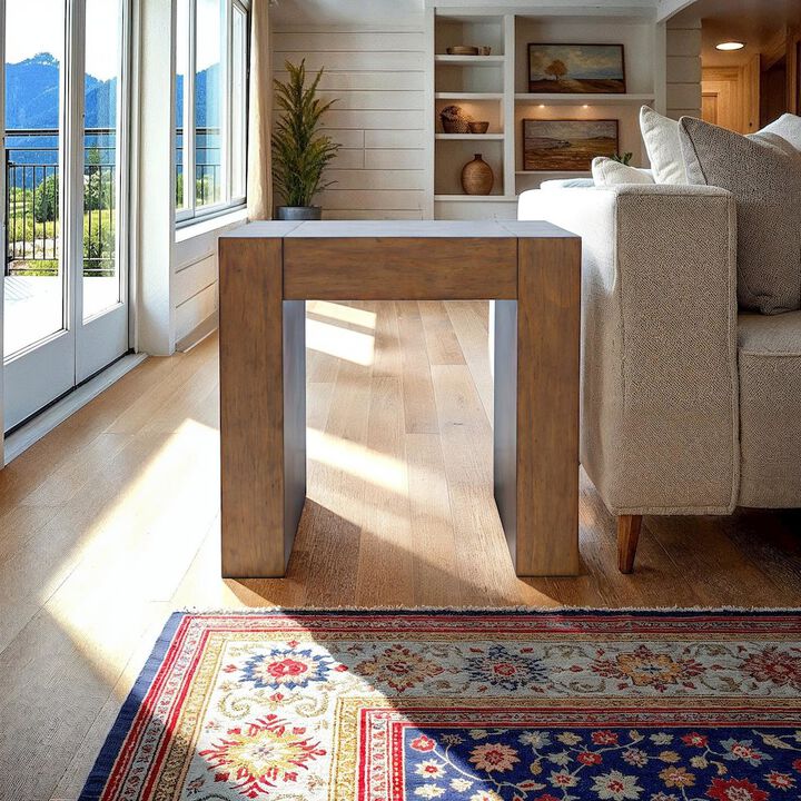 Jofran Taos Modern Rustic Square Dovetailed End Table