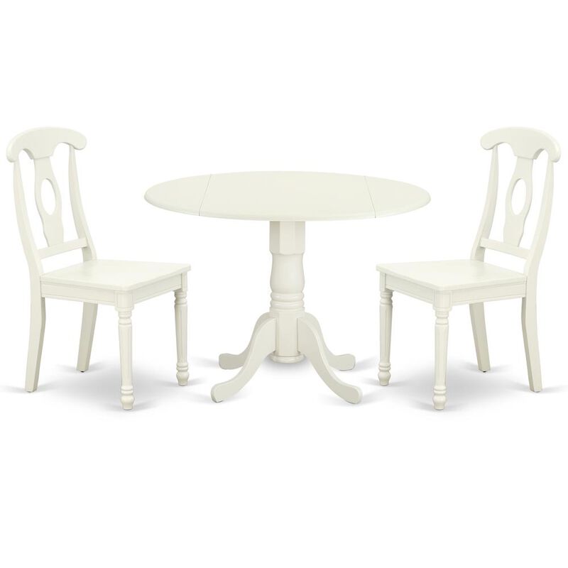 Dining Room Set Linen White, DLKE3-LWH-W