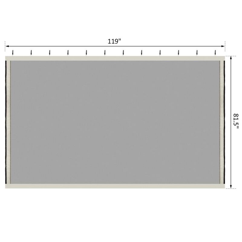 Hivvago 10x10 Canopy Tent Mesh Sidewall with Zipper image number 2