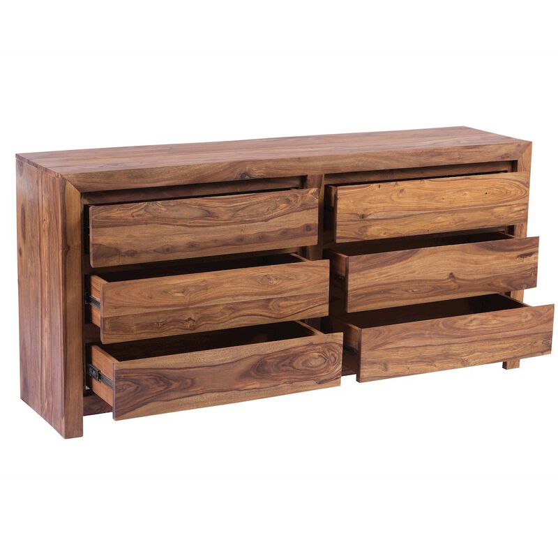 Porter Designs Urban Solid Sheesham Wood Dresser, Natural