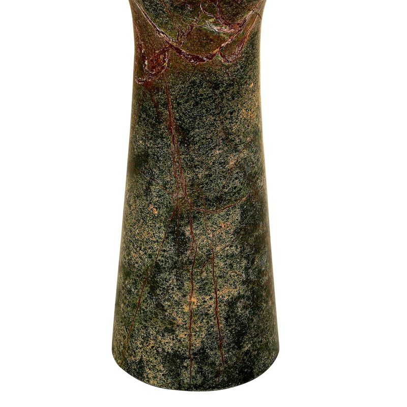 World Interiors Harbor 18 Tall Side Table in Green Bidasar Marble