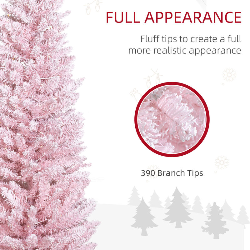 BreeBe 6ft Pencil Christmas Tree with Realistic Branches image number 5