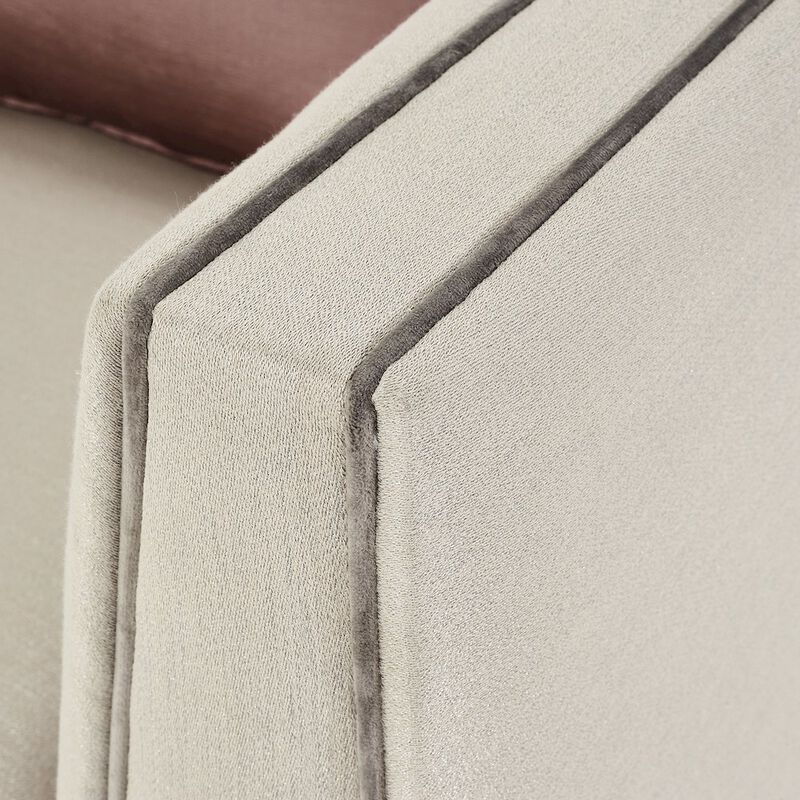 Michael Amini Linea Matching Chair - Metallic/SilverMist