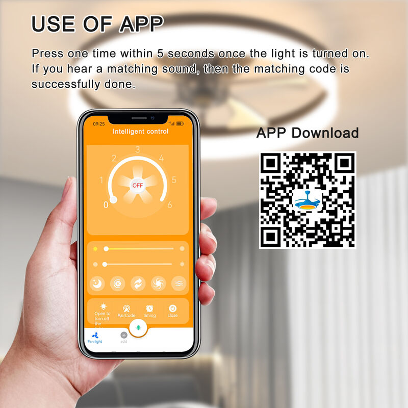 ELEMENT ACE Modern Ceiling Fan with Integrated Dimmable LED Lighting image number 9