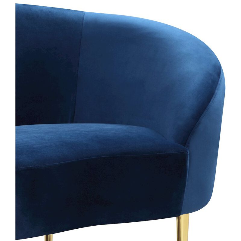 Meridian Furniture Ritz Navy Velvet Chair