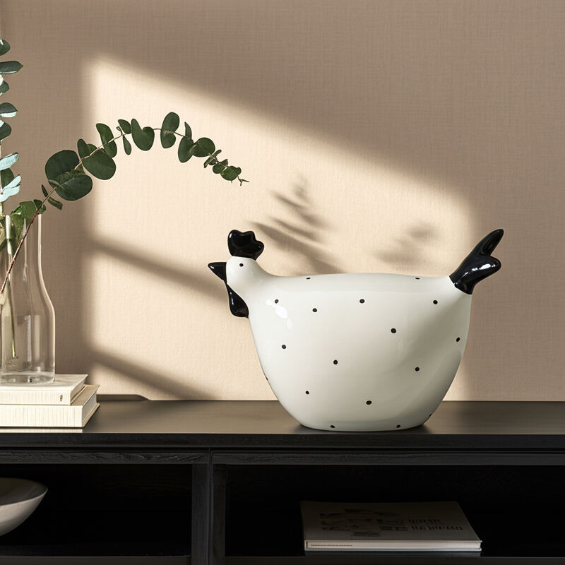 Dotted Rooster Figurine