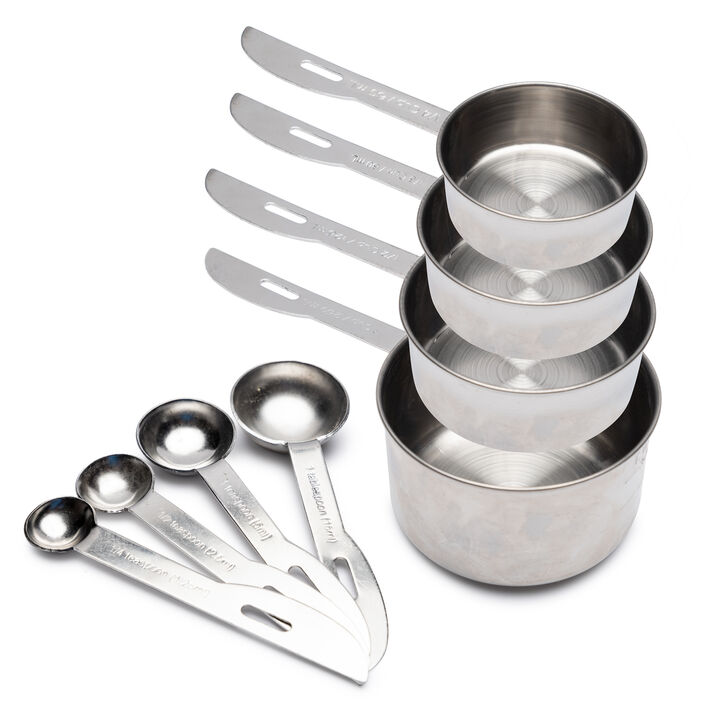 Classic 8 pc. Stainless Steel Measuring Cup and Spoon Set