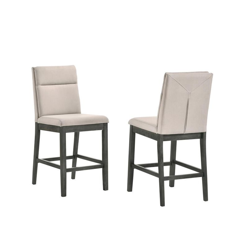 Upholstered Counter Height Side Chair with Footrest