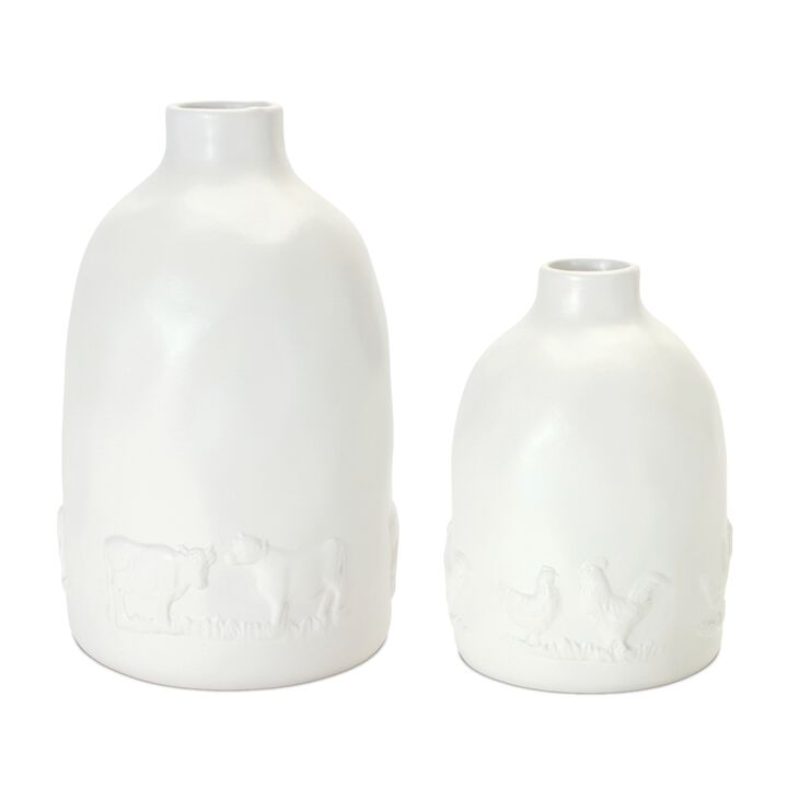 Farm Animal Vase (Set of 2) Ceramic