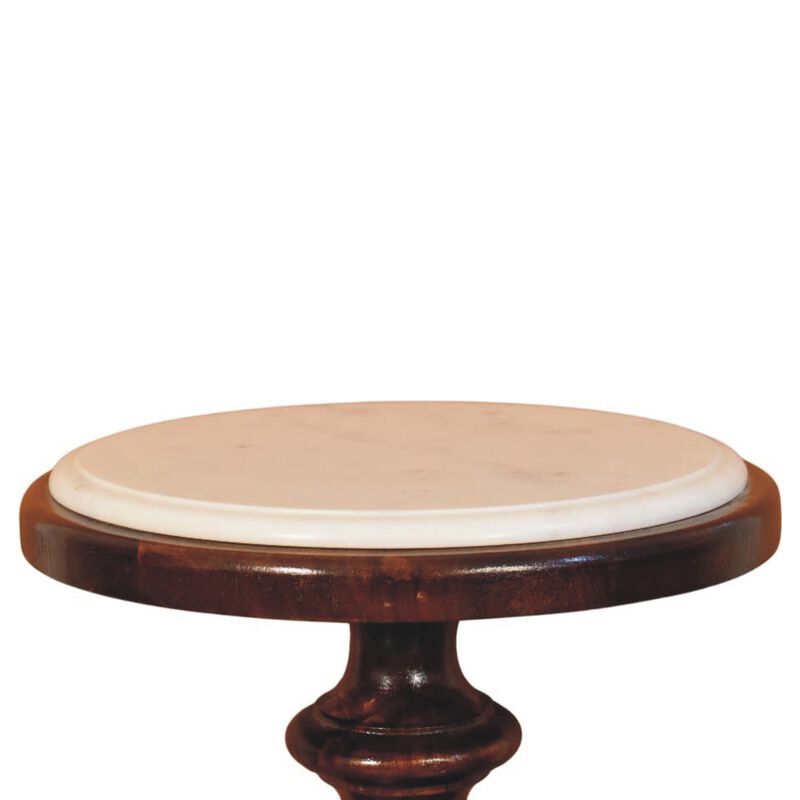 Artisan Furniture Solid Wood Bellmont Marble-Top Side Table image number 6