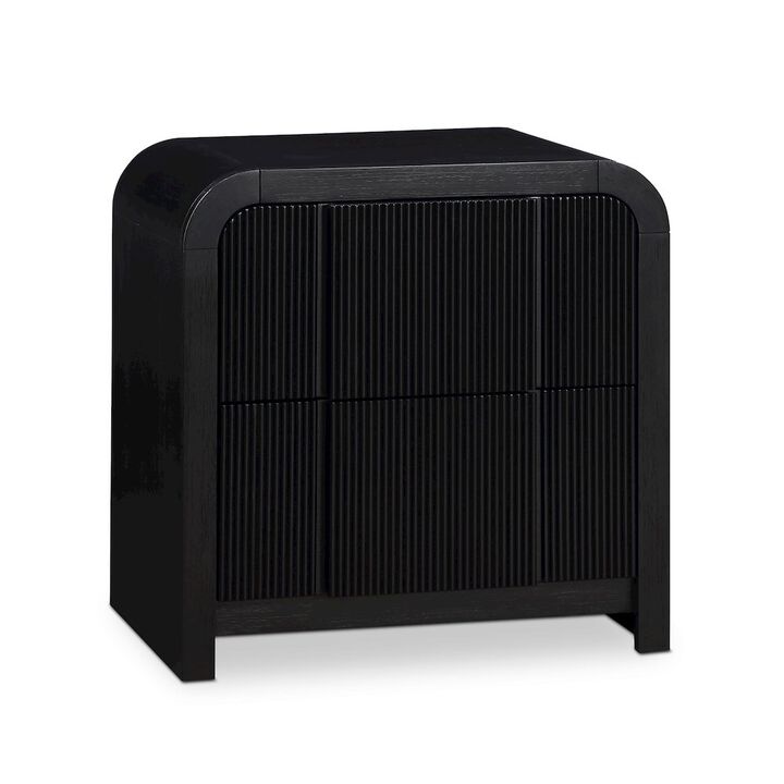 Meridian Furniture Fluted Black Night Stand