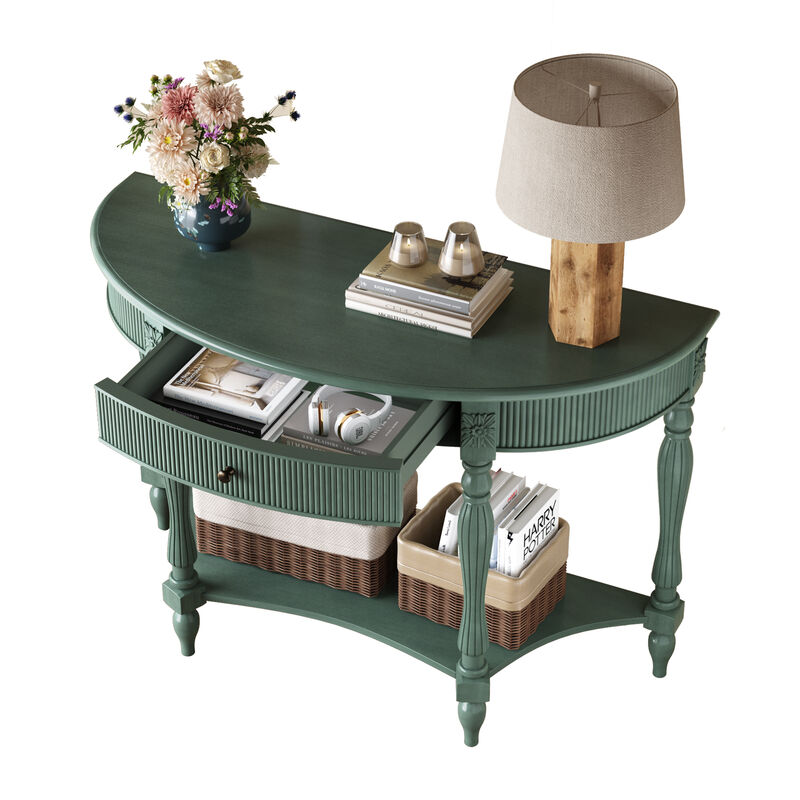 Muxtur Half Moon Console Table image number 6
