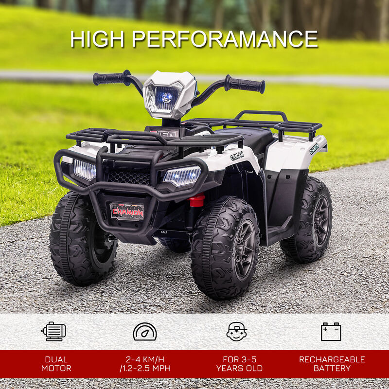 BreeBe 12V Electric Toy Car with Forward Backward Function, Music, LED Headlights image number 3