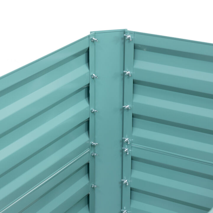 4 x 2 x 2 ft Galvanized Steel Rectangle Raised Garden Bed