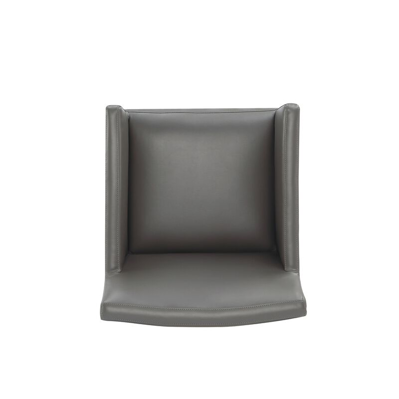 Anna Square Dining Arm Chair in Gray