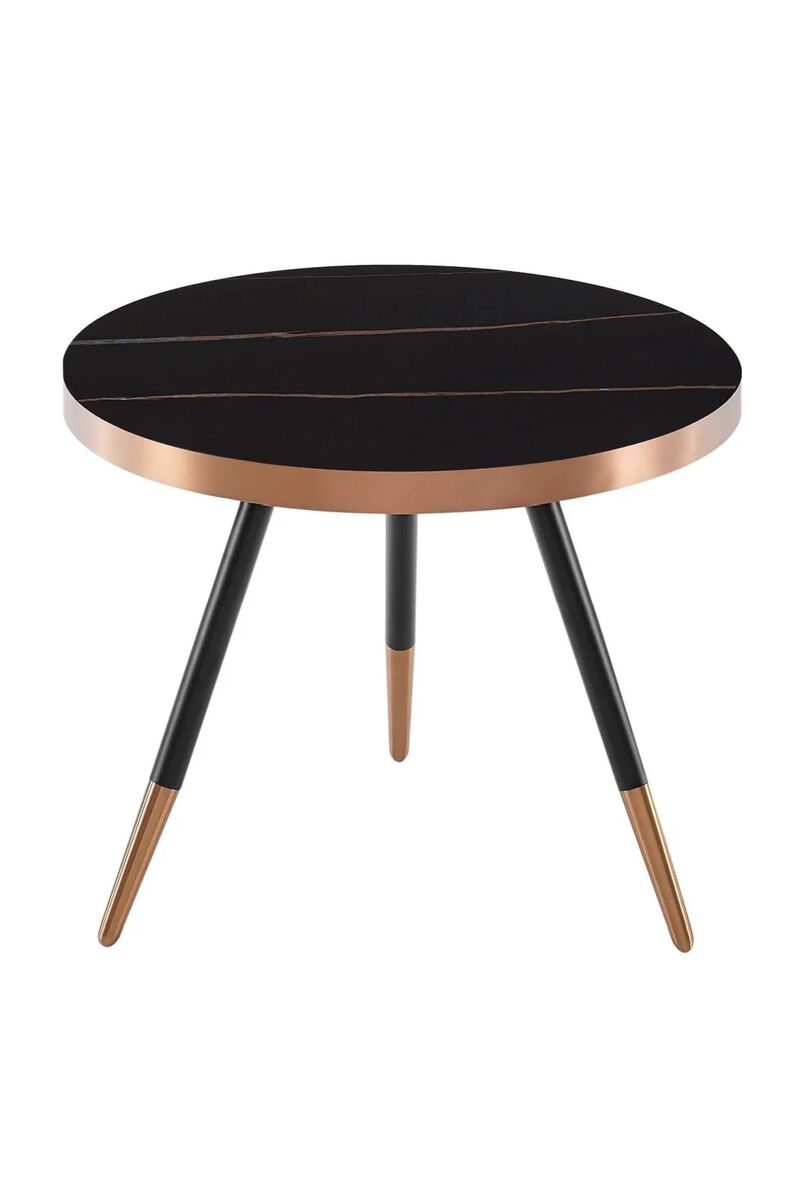 Round Black Ceramic Coffee Table S | OROA Modern Cayson image number 3