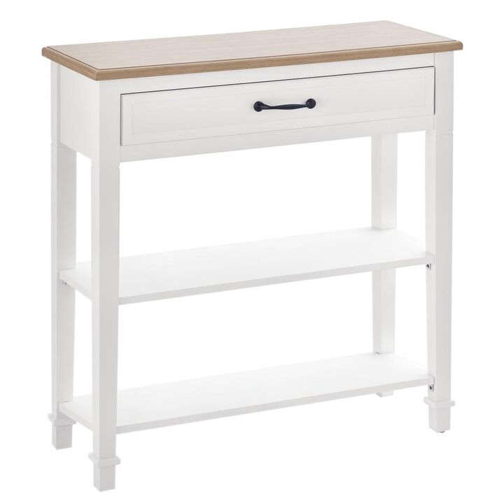 Hivvago Modern Console Table with Drawer and Shelves