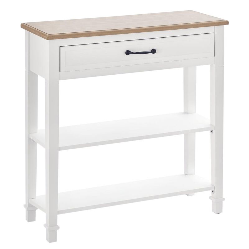Hivvago Modern Console Table with Drawer and Shelves image number 0