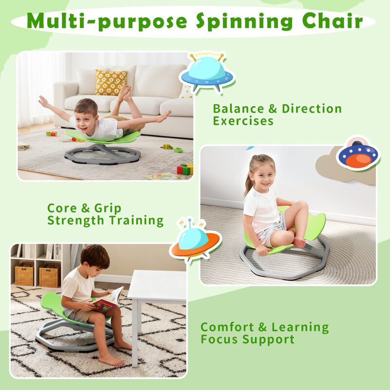 Children&rsquo;s Sensory Swivel Chair, 360&deg; Spin with Stable Metal Base image number 5