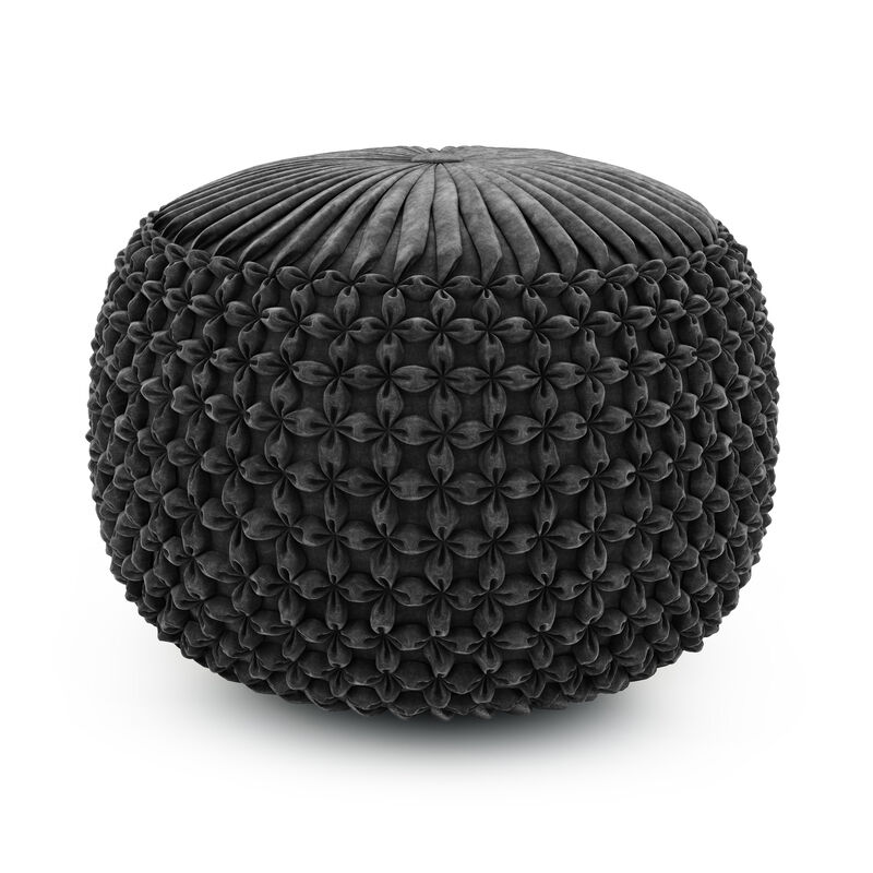 Simpli Home Renee Round Pouf image number 0