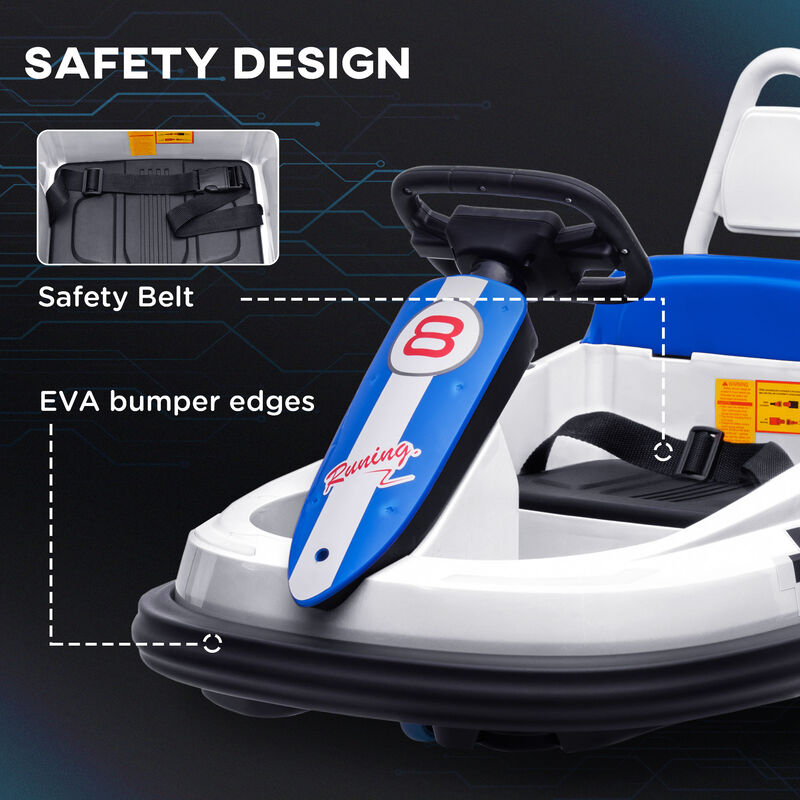 BreeBe Bumper Car for Kids, 360 degree Rotation 6V Electric Ride On Bumper image number 5