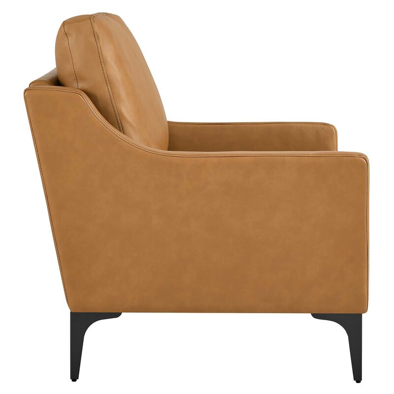 Corland Leather Armchair Brown image number 3