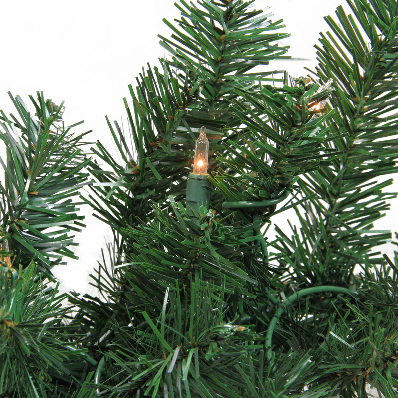 9' x 10" Pre-Lit Windsor Pine Artificial Christmas Garland - Clear Lights image number 2