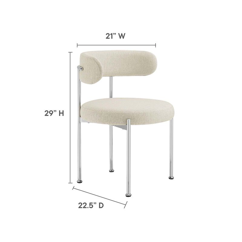 Albie Fabric Dining Chairs - Set of 2 image number 7