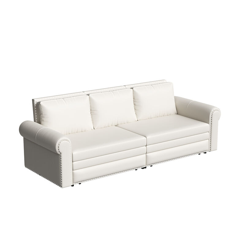 Merax Convertible Sleeper Sofa Bed with Pull-Out Bed Frame image number 0