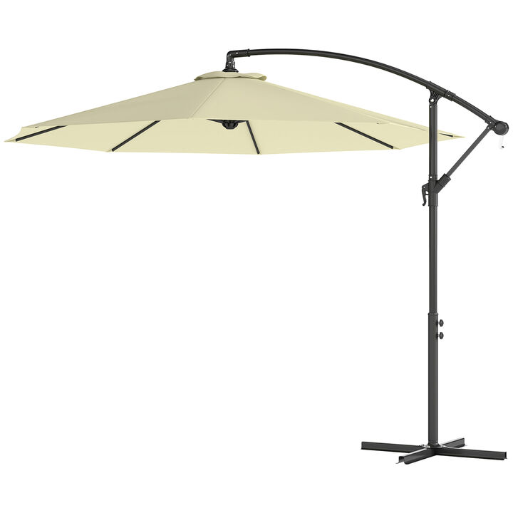 Patio Cantilever Umbrella &ndash; Adjustable Tilt Offset Sunshade for Garden, Poolside, or Deck
