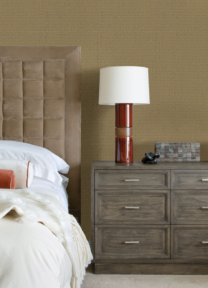 Ehuang Wheat Modern Basketweave Wallpaper image number 1