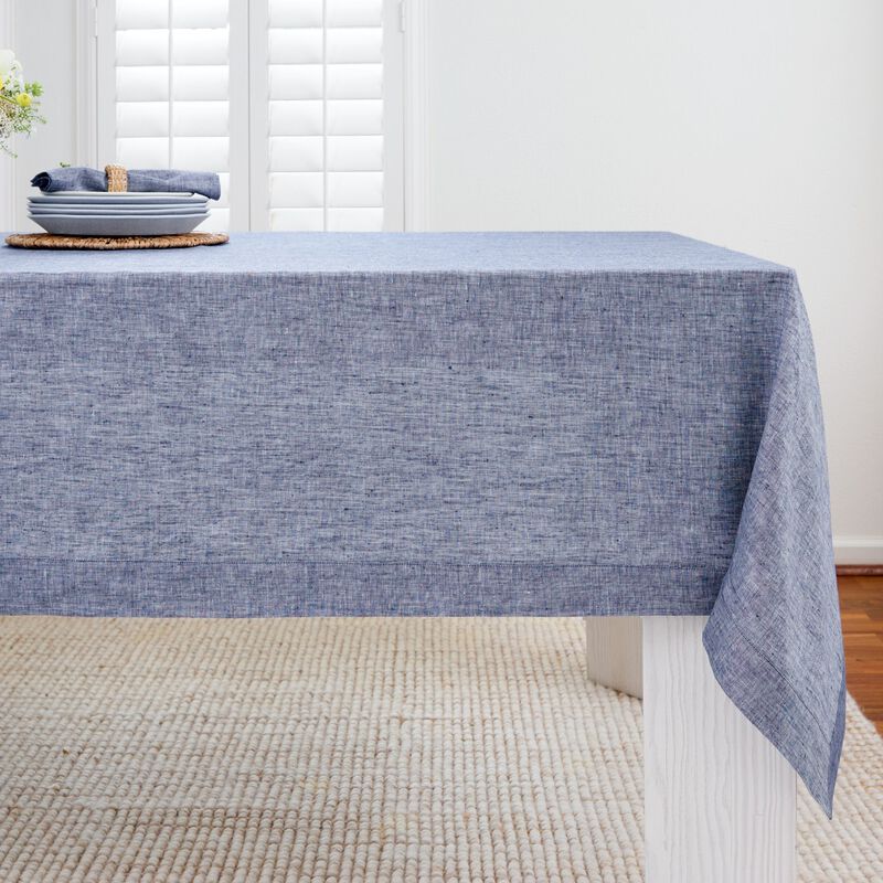 Solino Home Athena 100% Linen Tablecloth &ndash; Handcrafted, Machine Washable, Perfect for Holiday and Everyday Dining
