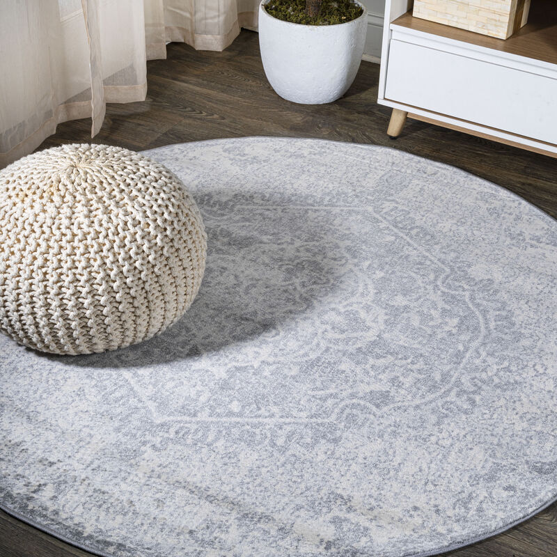 Edison Modern Persian Vintage Medallion Round Area Rug