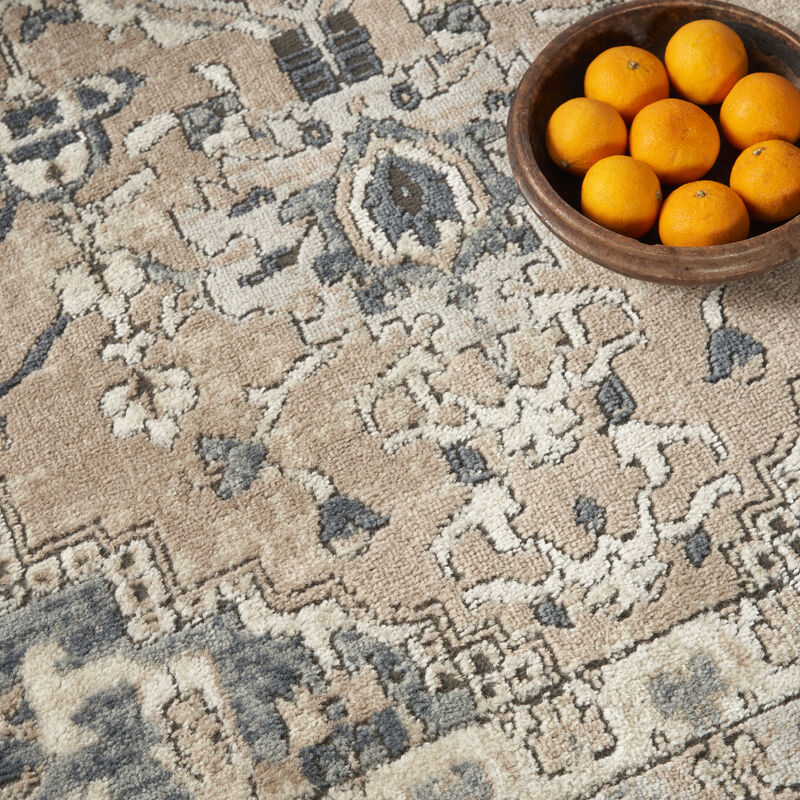 Quarry QUA05 Beige/Gray 7' x 10' Rug image number 7
