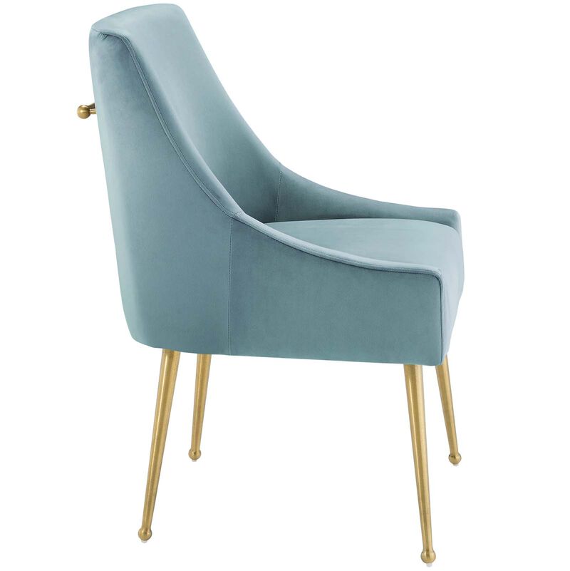 Discern Upholstered Performance Velvet Dining Chair image number 1