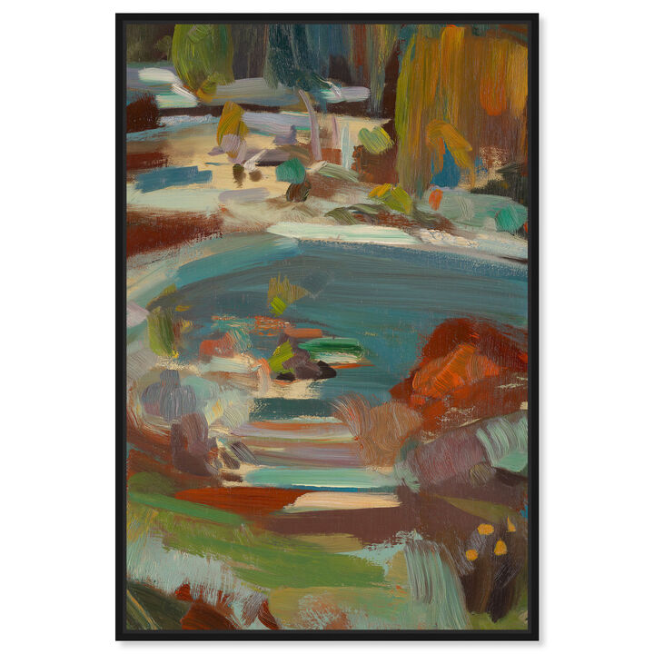 Forest Pond Abstract Canvas Print by Art Remedy