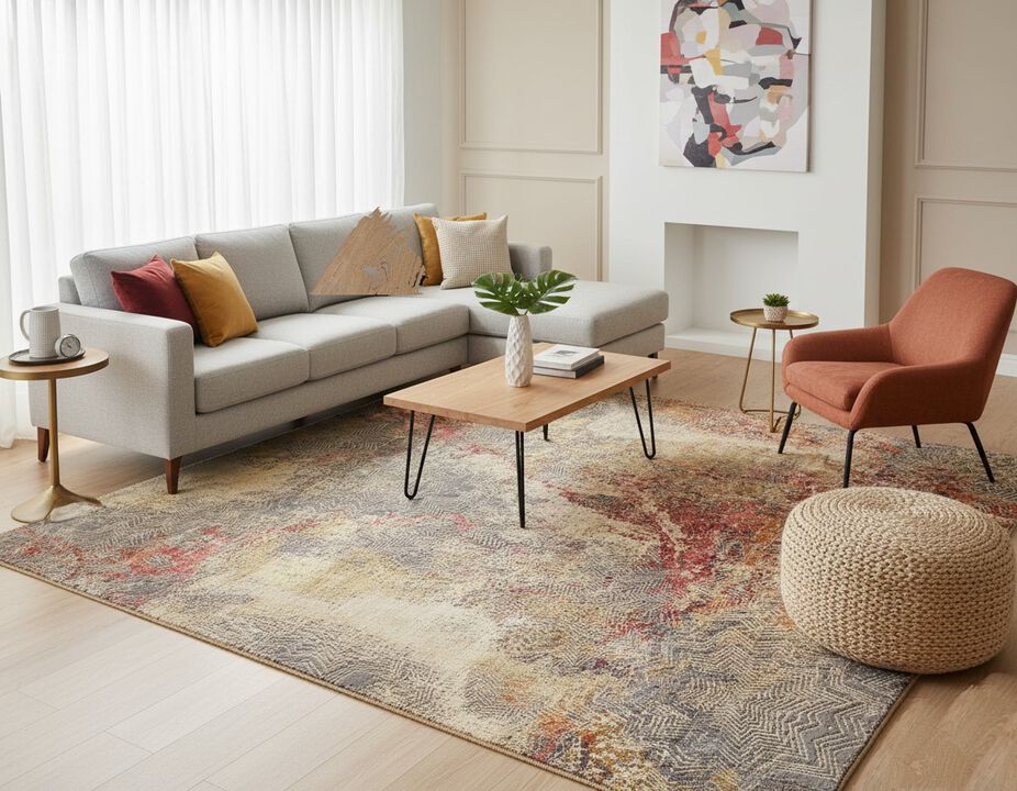Amour 840310 Grey 5' x 8' Rug