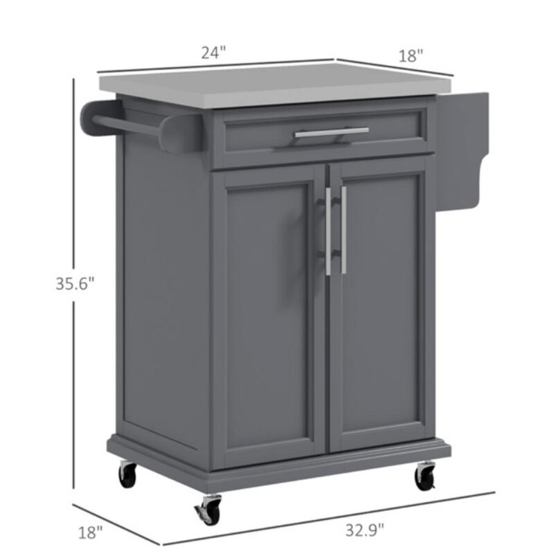Kitchen Cabinet & Island with Storage Versatile Organizer for Food Prep & Dining image number 3