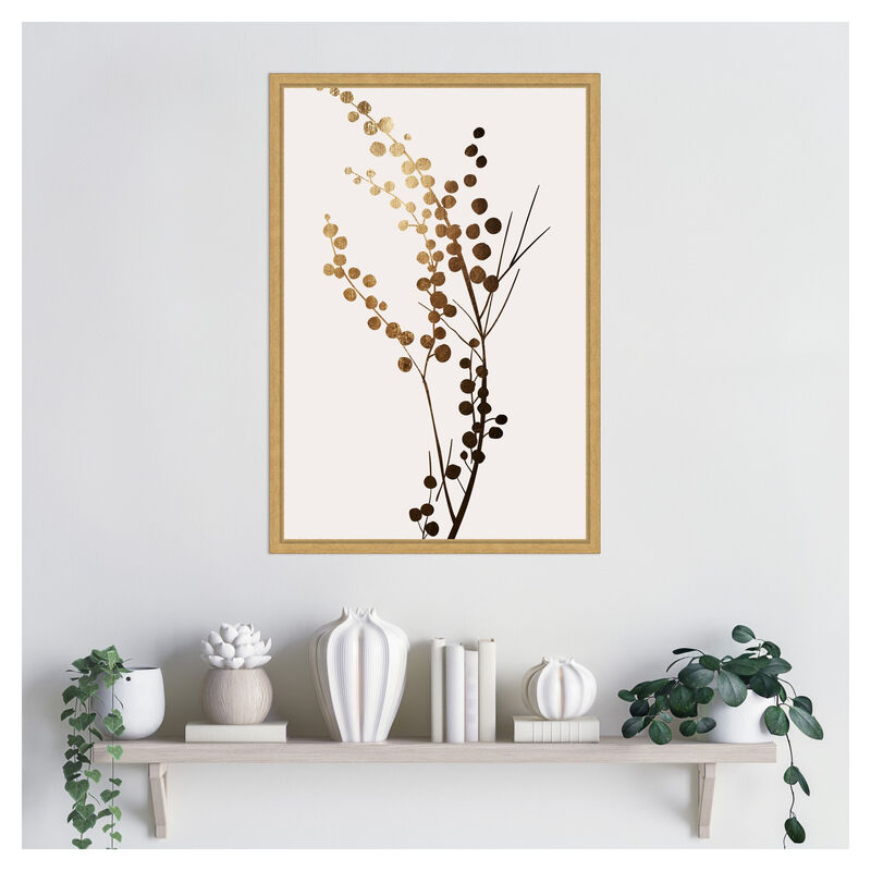 Golden Branch 1 by Eins Kubistika Framed Canvas Wall Art image number 4