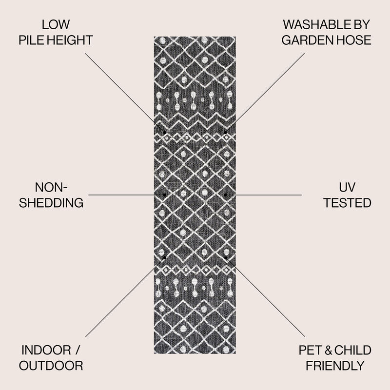 Nokat Tribal Bohemian Indoor/Outdoor Area Rug