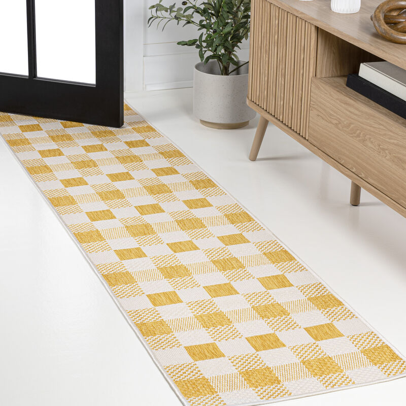 Darcy Traditional Geometric Bold Gingham Indoor/Outdoor Area Rug