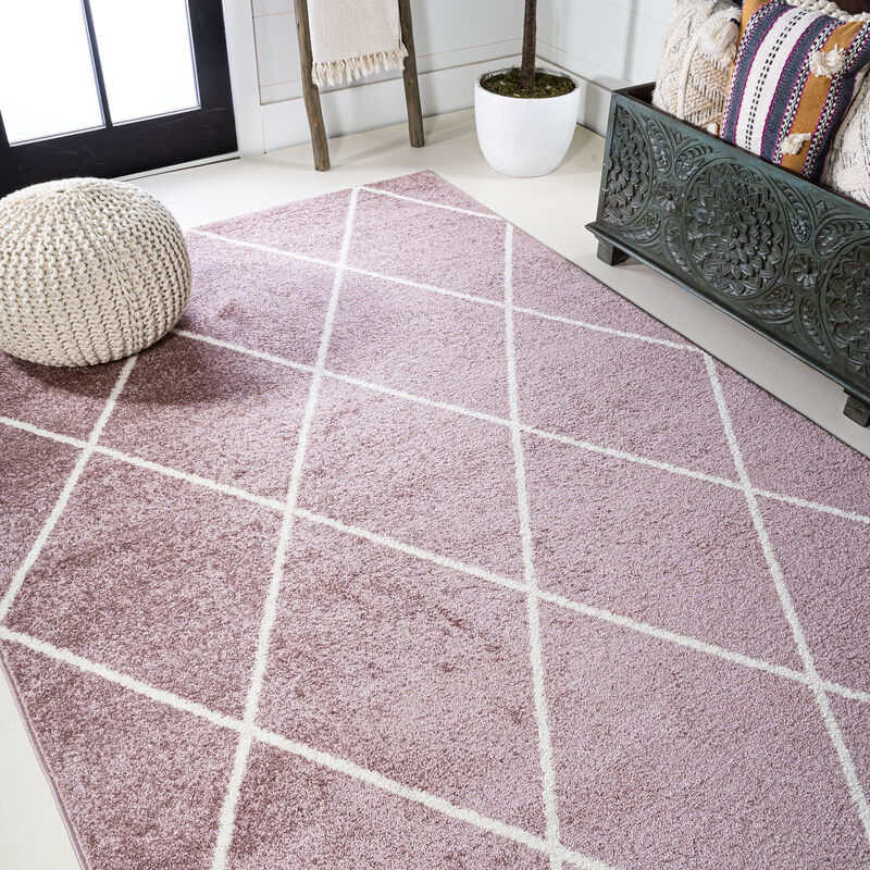 Cole Minimalist Diamond Trellis Area Rug