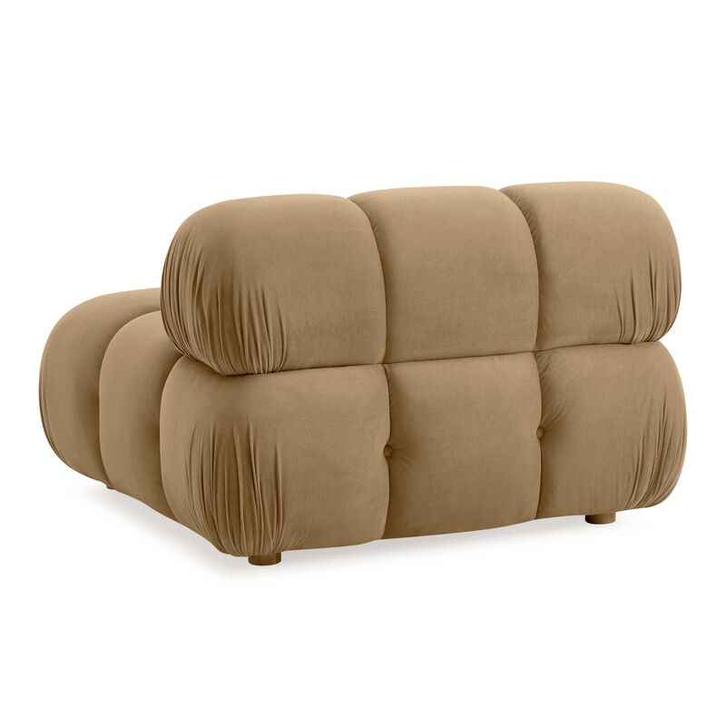 Tov Furniture Calliope Cafe Au Lait Performance Velvet Modular Armless Chair image number 3