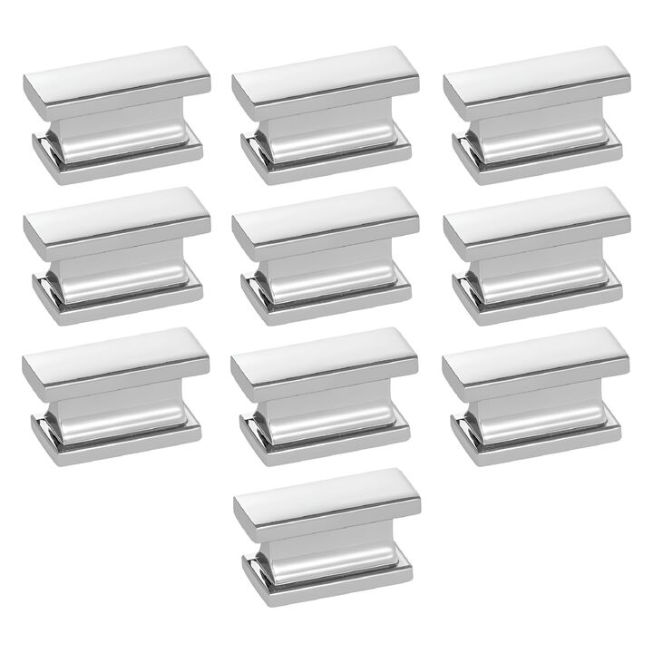 10 Pack Rectangular Cabinet Knobs, Zinc Alloy Drawer Pulls with Screws