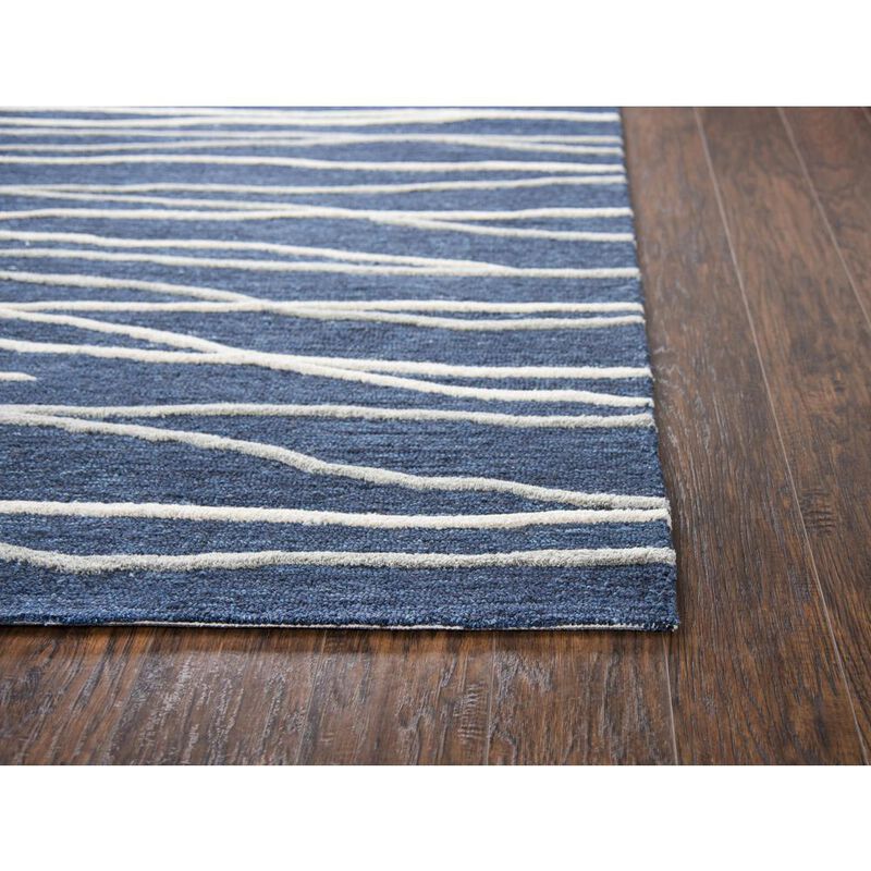 Hand Tufted Cut & Loop Pile Wool Rug, 8' x 10'