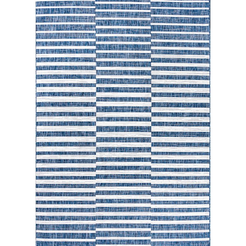 Sukie Modern Offset Stripe Indoor/Outdoor Area Rug