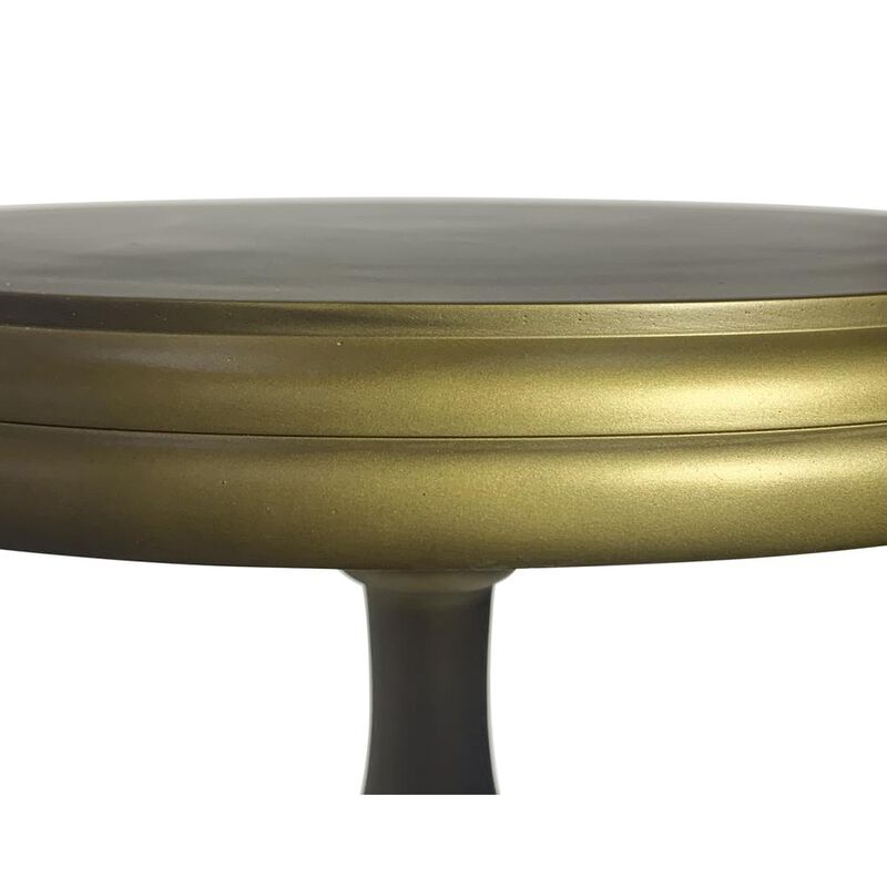 Carolina Living Pearson Metal Accent Table - Antique Brass