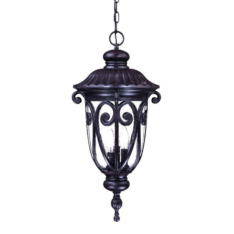 Hivvago Naples 3-Light Marbelized Mahogany Hanging Light